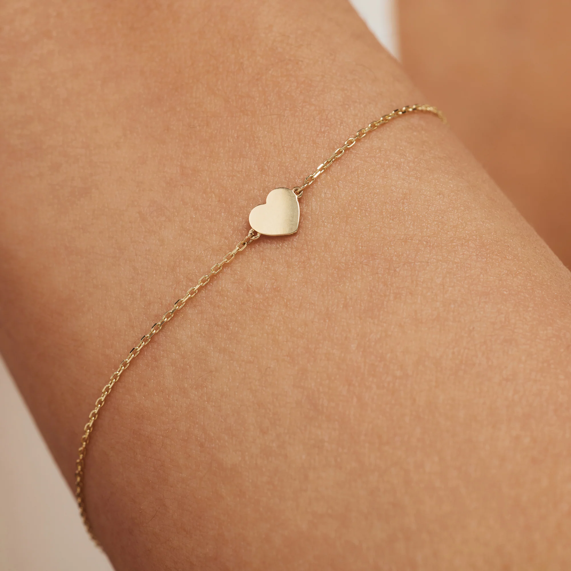 Belleville Amore 14 karat gold bracelet with heart - Image 2