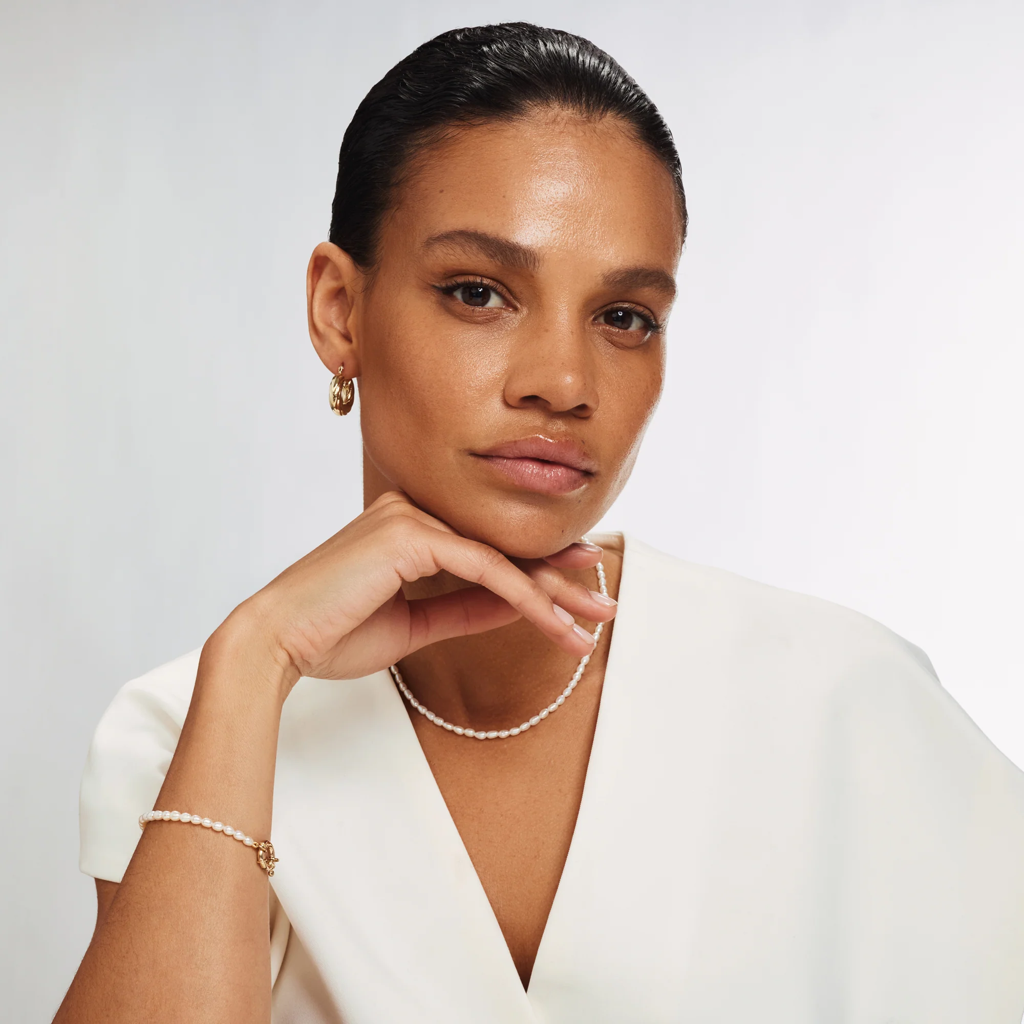 Aidee Marissa 14 karat gold bracelet with freshwater pearls - Image 5