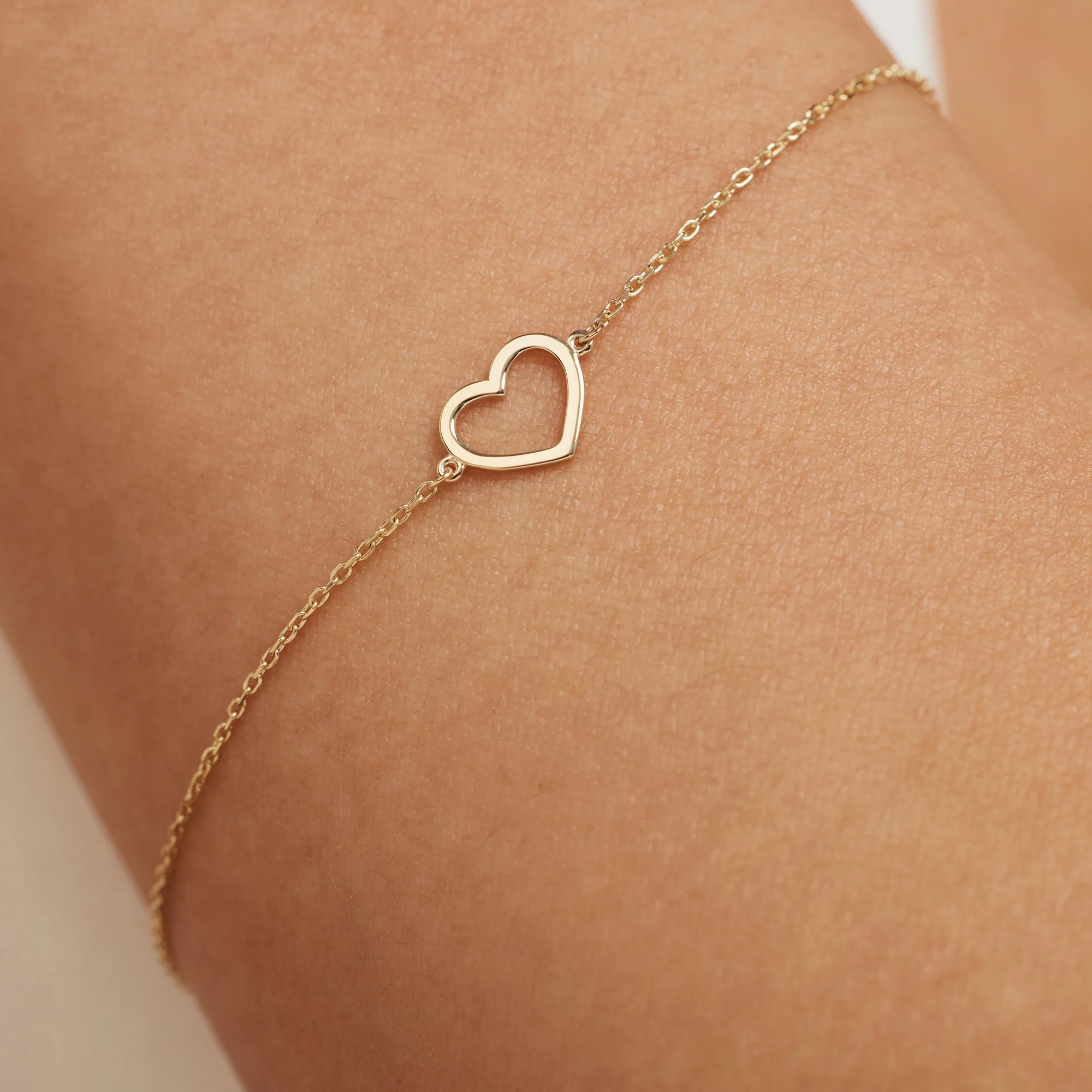 Belleville Amore 14 karat gold bracelet with heart - Image 2
