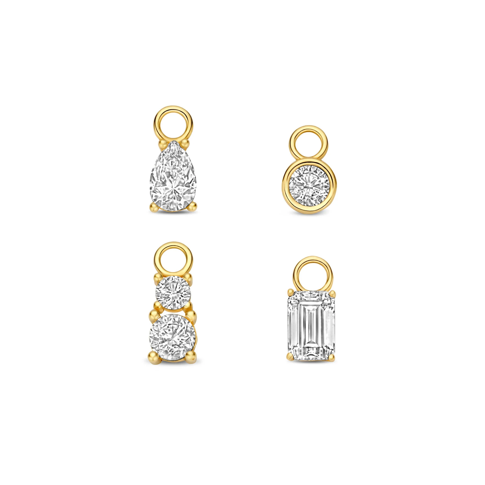 Cadeau d'Isabel 14 karat gold four-piece charm set | without earrings