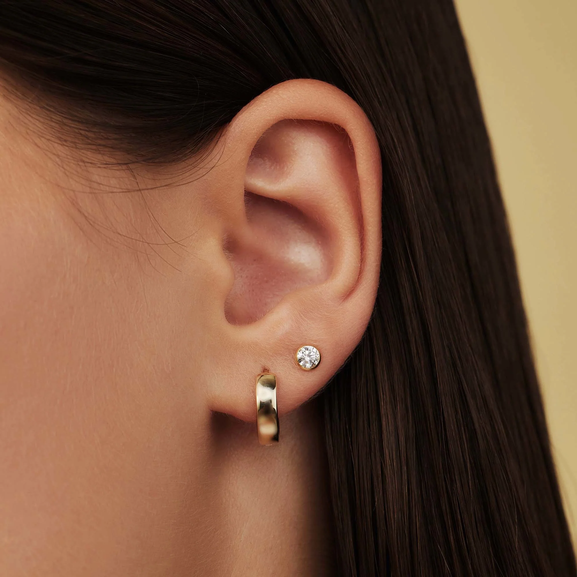 Rivoli Morgane 14 karat gold hoop earrings - Image 2
