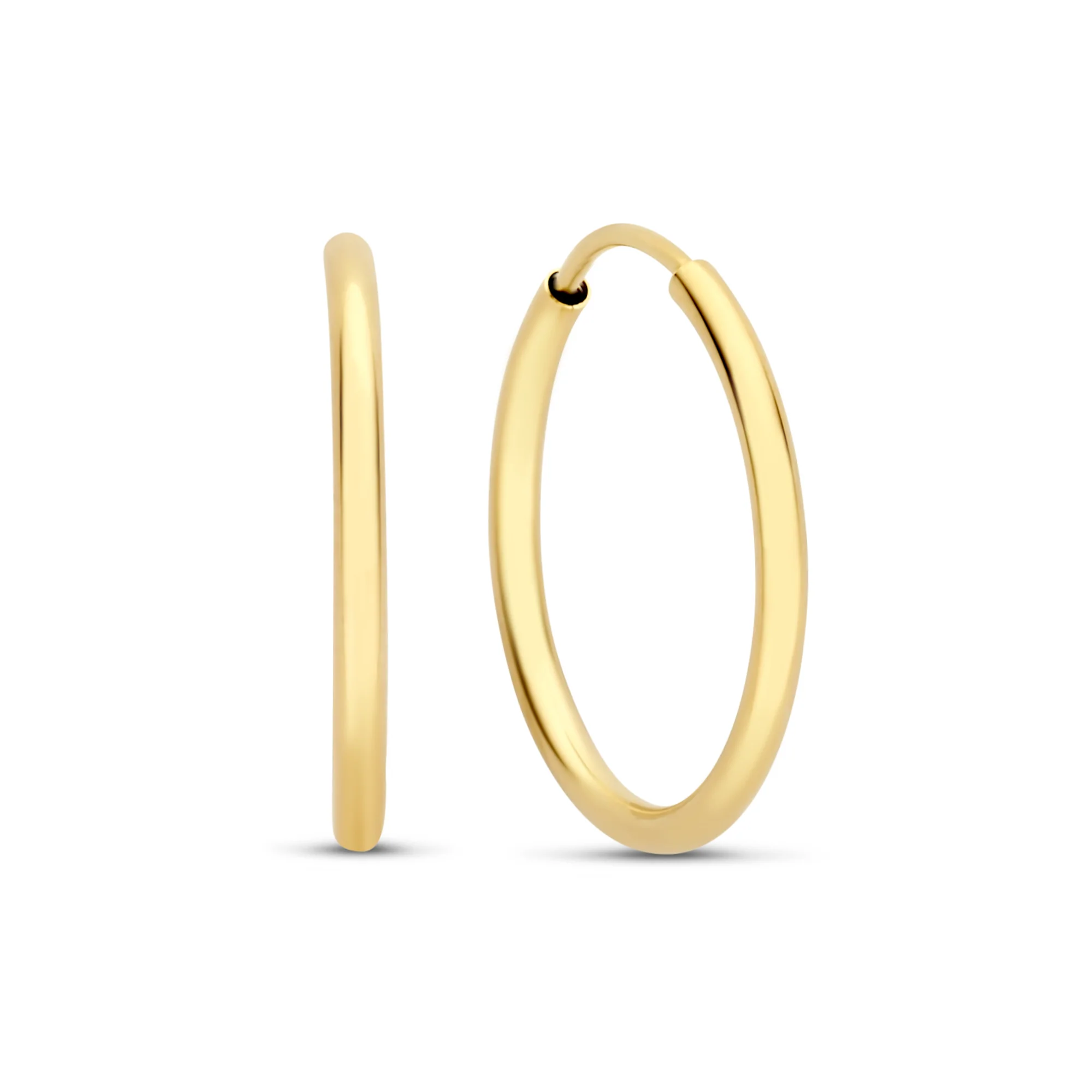 Le Marais Cerise 14 karat gold hoop earrings (18 mm)