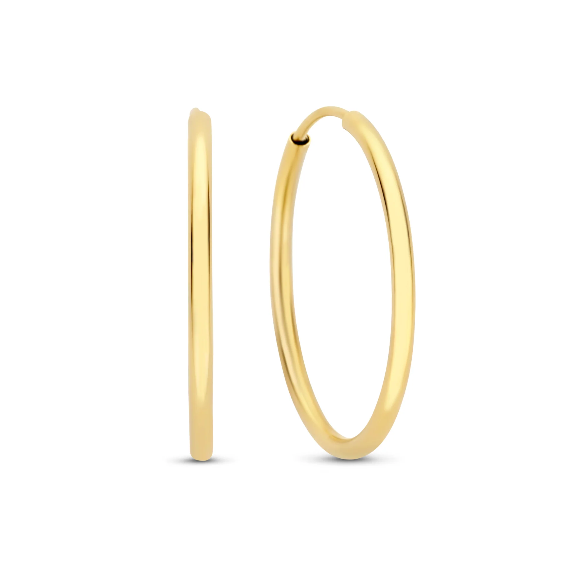 Le Marais Cerise 14 karat gold hoop earrings (25 mm)