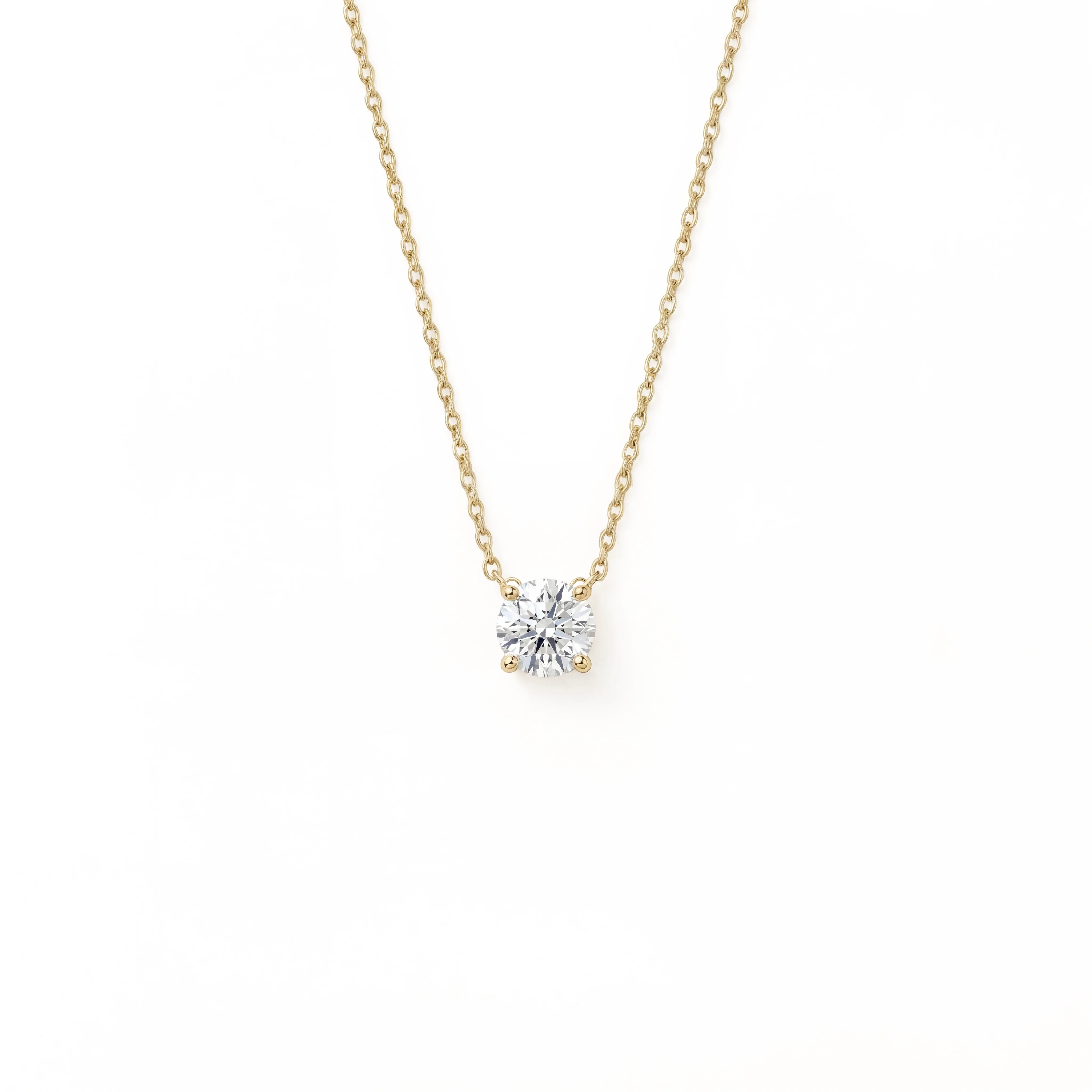 Le Marais Garance 14 karat gold necklace with zirconia stone