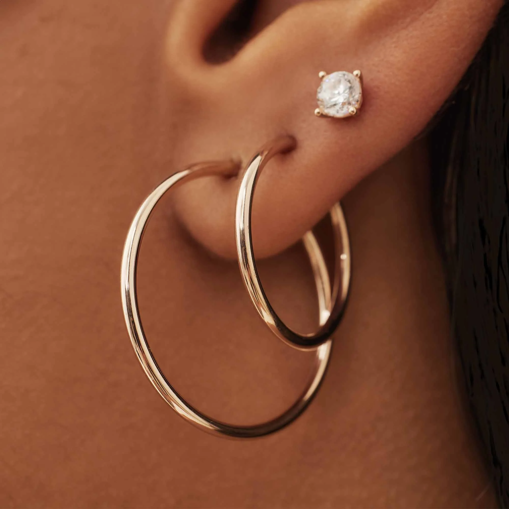 Cadeau d'Isabel 14 karat rose gold earring set - Image 4