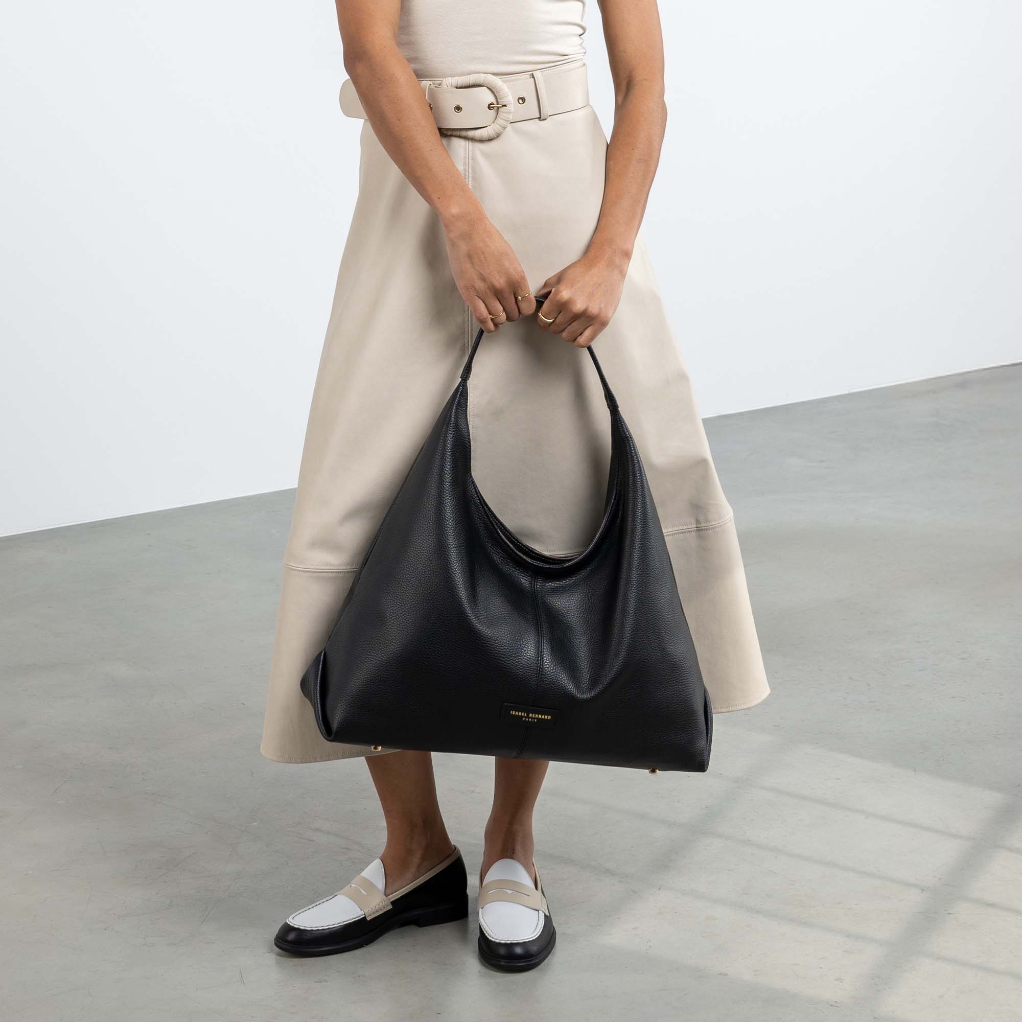 Honoré Grace black calfskin leather shoulder bag - Image 2