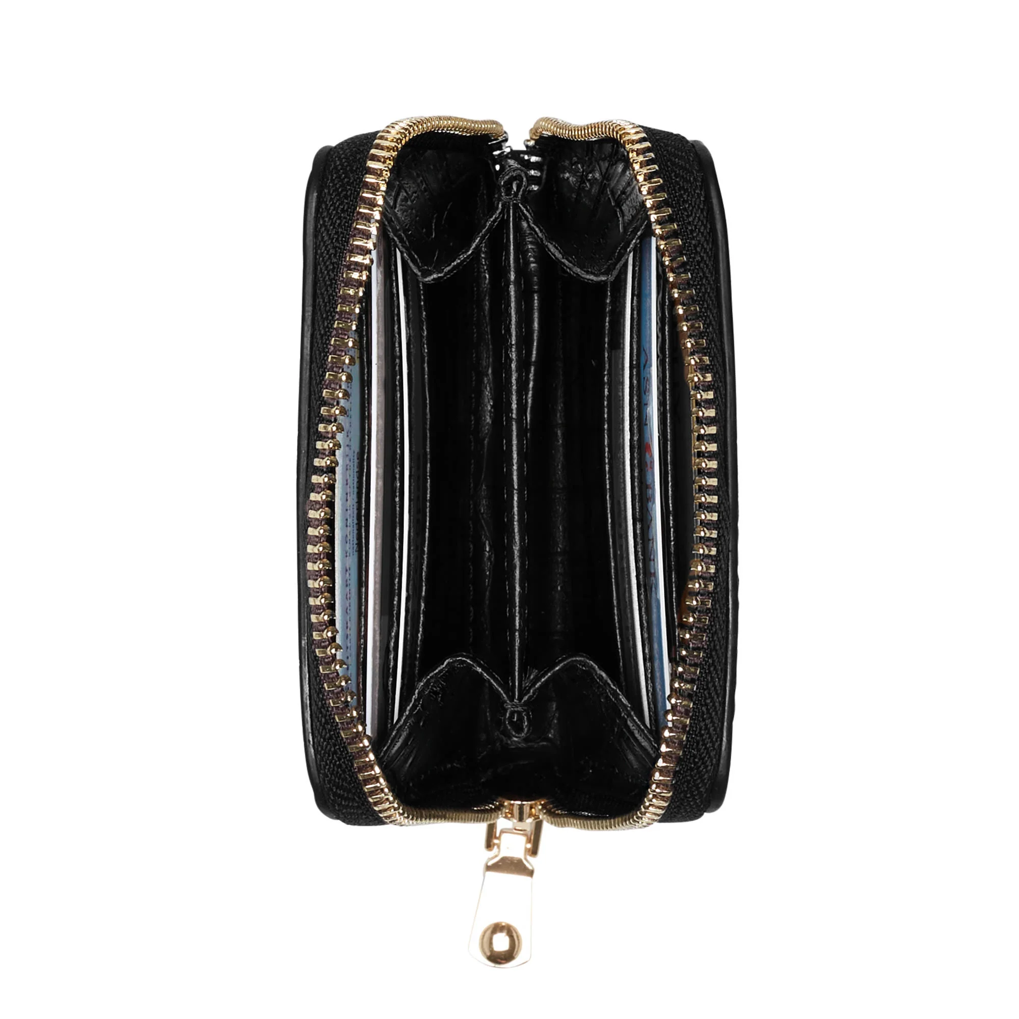 Honoré Jules croco black calfskin leather zipper wallet - Image 5
