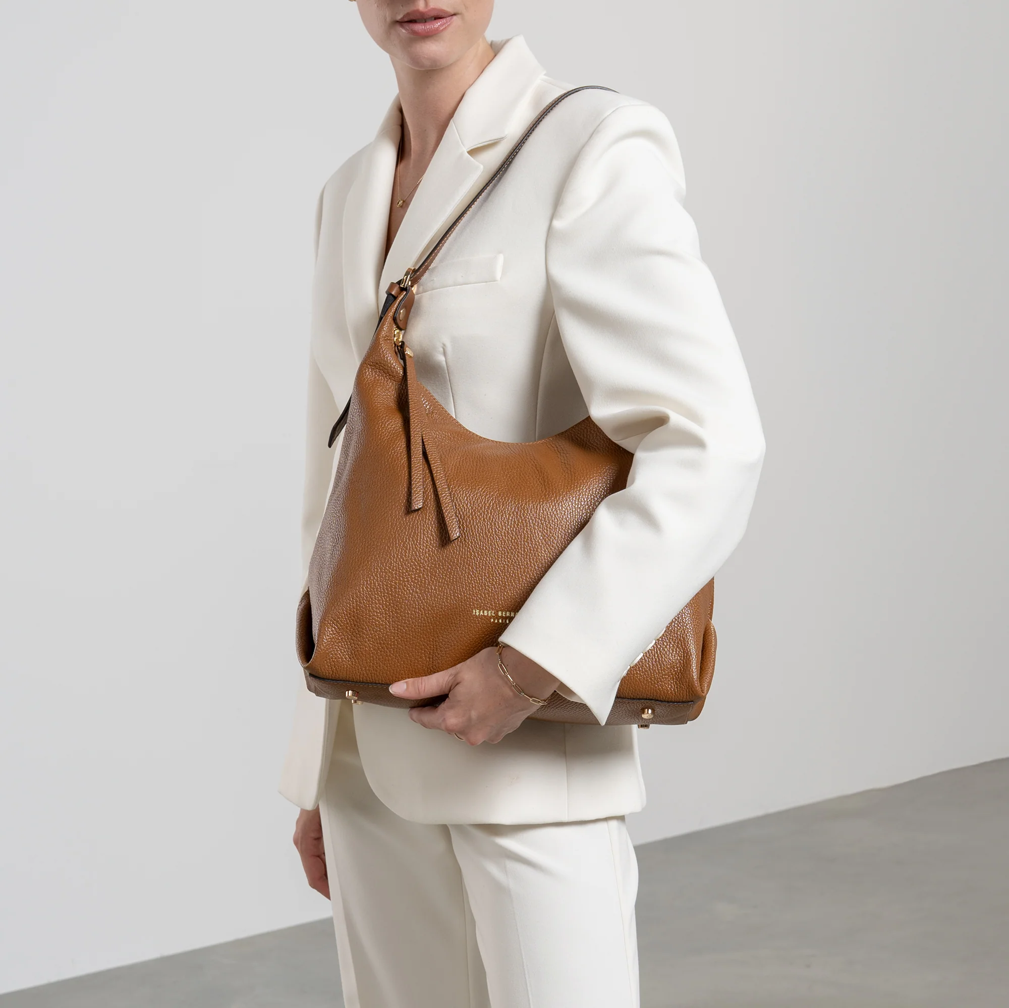 Honoré Muriel cognac calfskin leather shoulder bag - Image 2