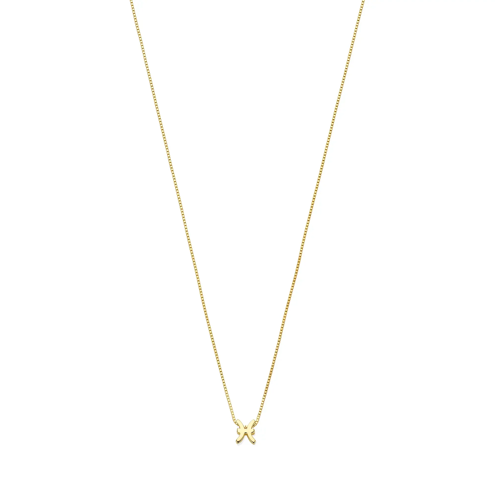 Étoiles d’Or Pisces 14 Carat Gold Venetian Necklace With Horoscope