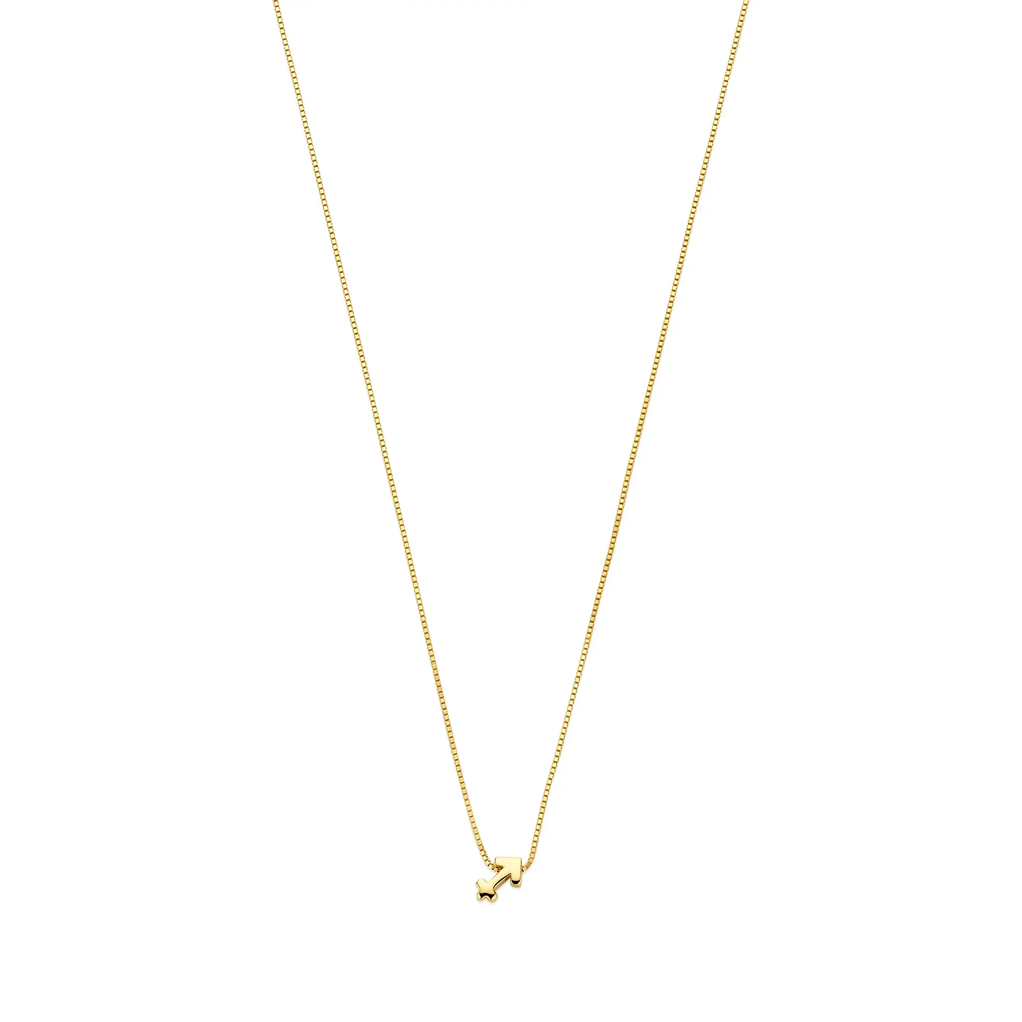 Étoiles d’Or Sagittarius 14 Carat Gold Venetian Necklace With Horoscope