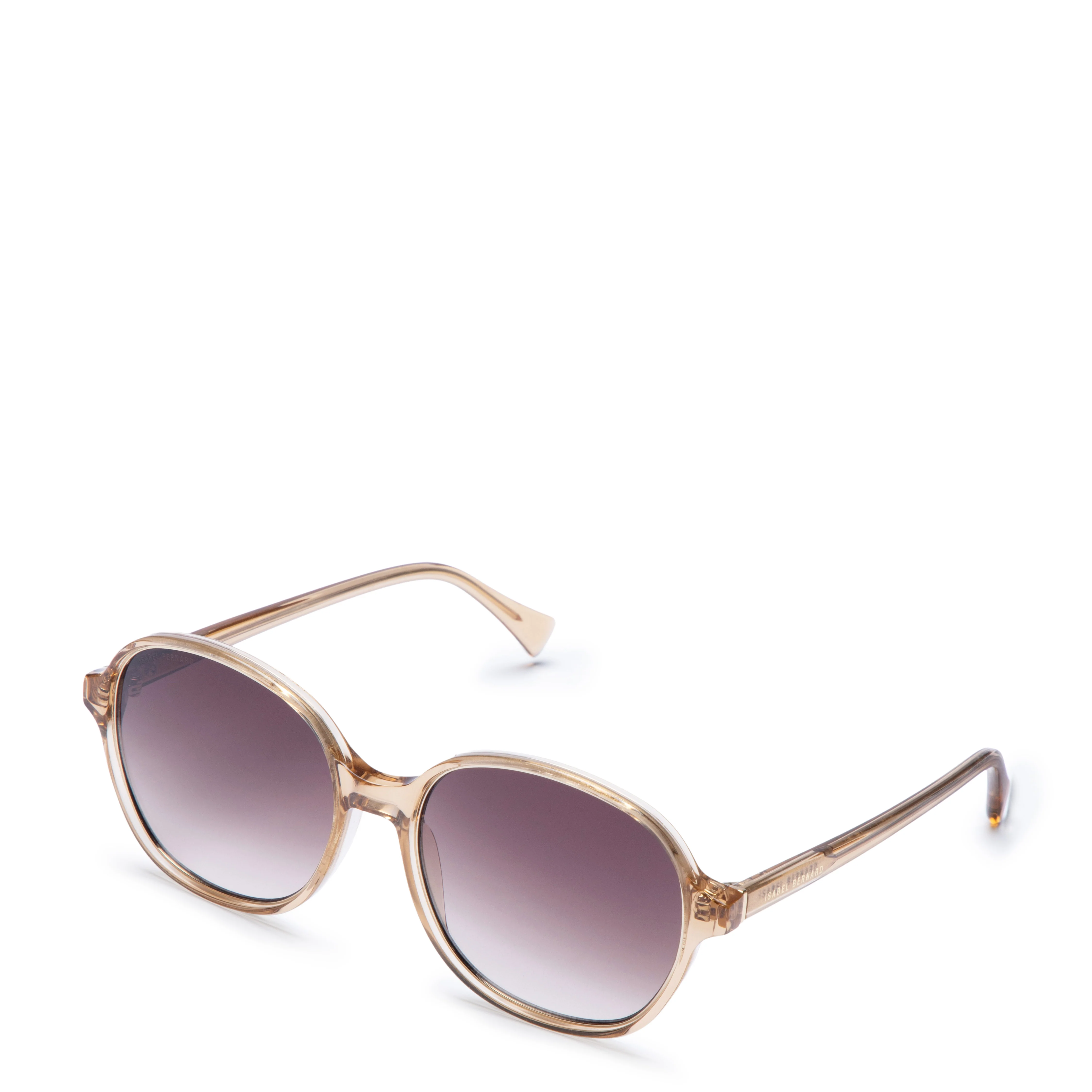 La Villette Eva transparent oval sunglasses with brown lenses