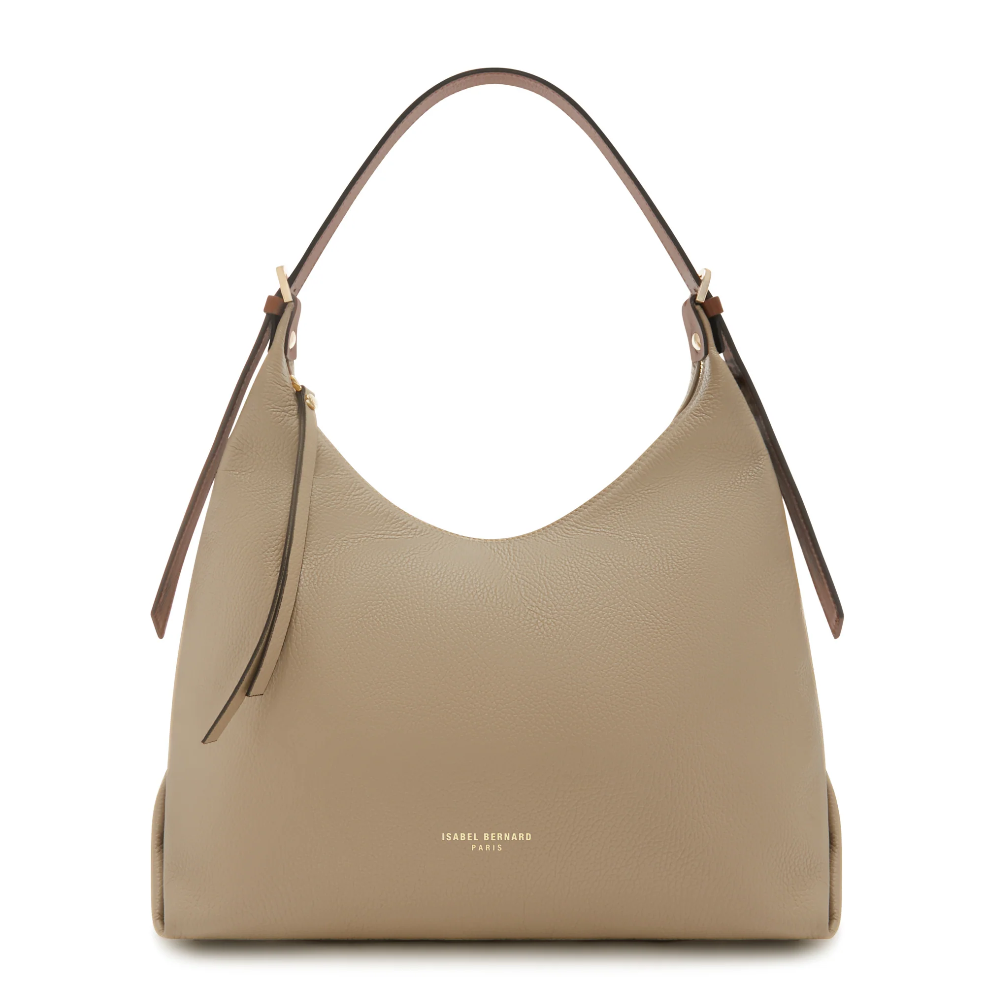 Honoré Muriel taupe calfskin leather shoulder bag